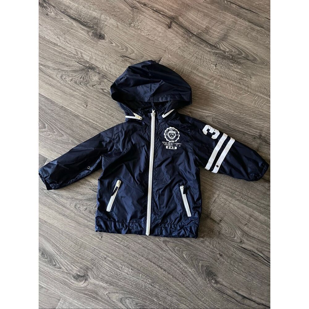 The Children's Place Varsity Pro Jacket Long Sleeve Zip Up Navy Blue size 4T